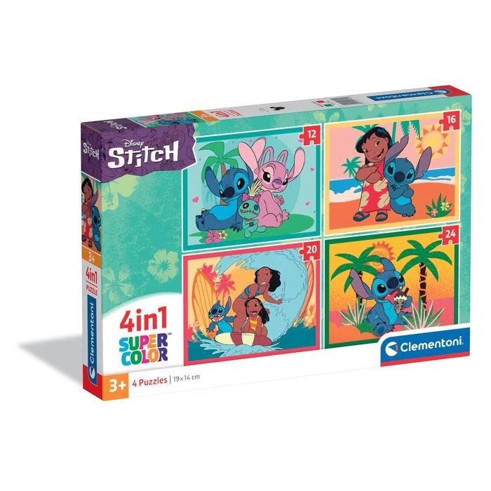 Puzzle 4 u 1 - Stitch i njegovi prijatelji