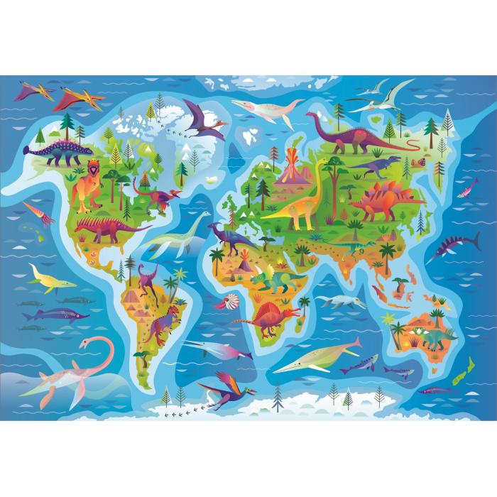 Puzzle Dinosaurs Map
