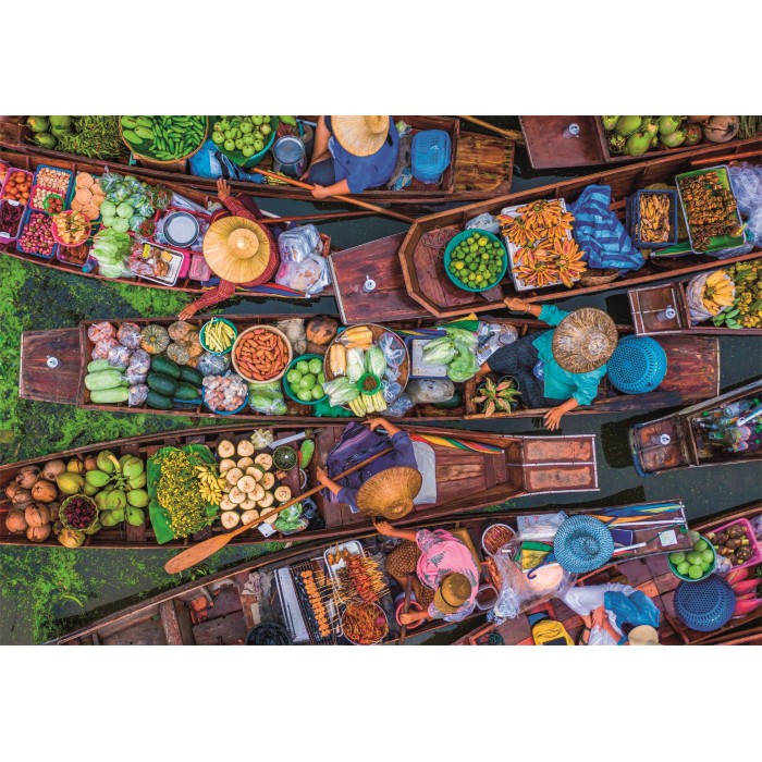 Puzzle Tajlandska plutajuća tržnica
