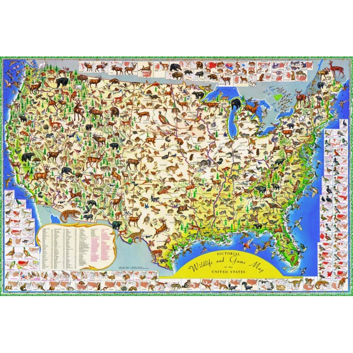 Puzzle Wildlife Map