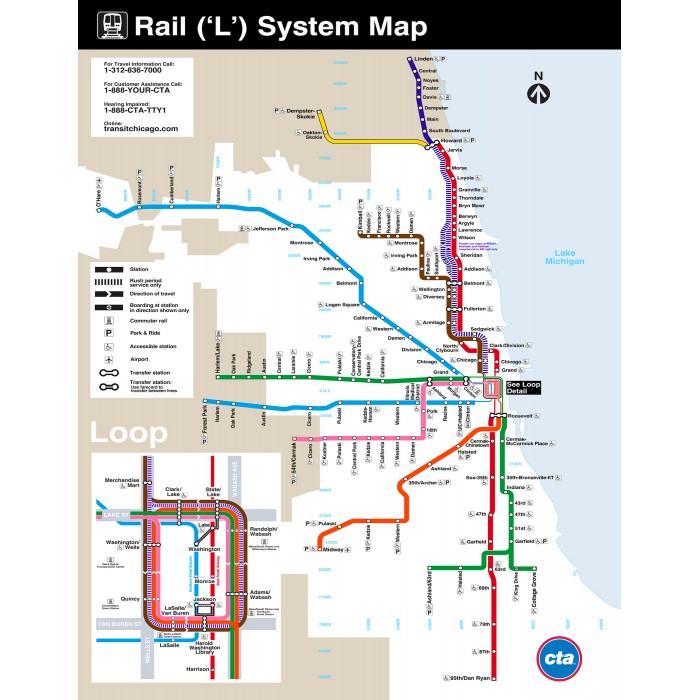 Puzzle Chicago Transit Map Mini
