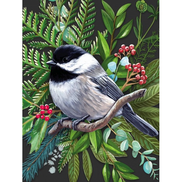 Puzzle XXL dijelovi - Black-capped Chickadee
