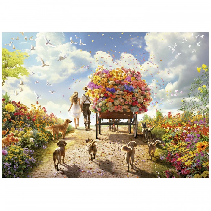 Puzzle Carrying Flowers