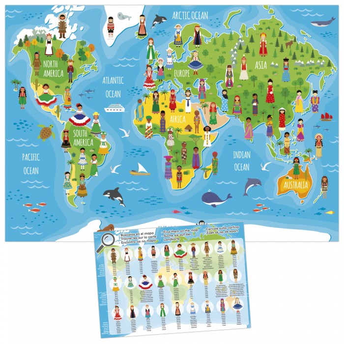 Puzzle XXL dijelovi - Girls of the World