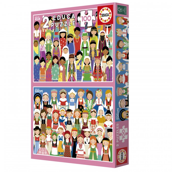 2 puzzle - Girls of Europe and Girls of Asia