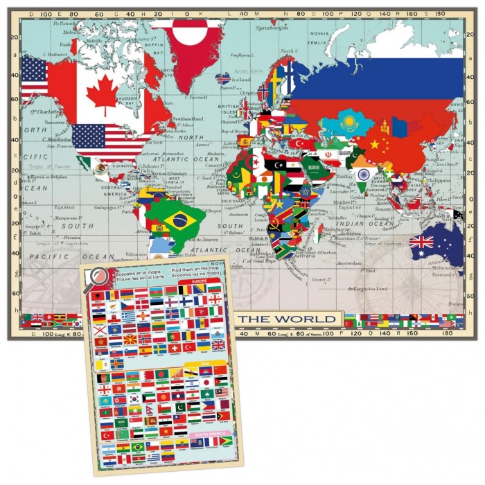 XXL dijelovi - GeoPuzzles - Flags of the World