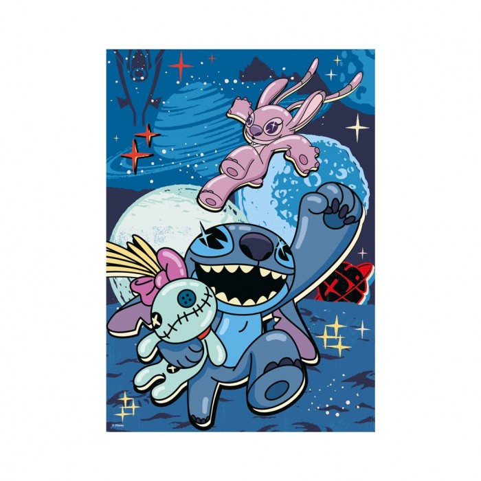 XXL dijelovi - Stitch - Neon puzzle