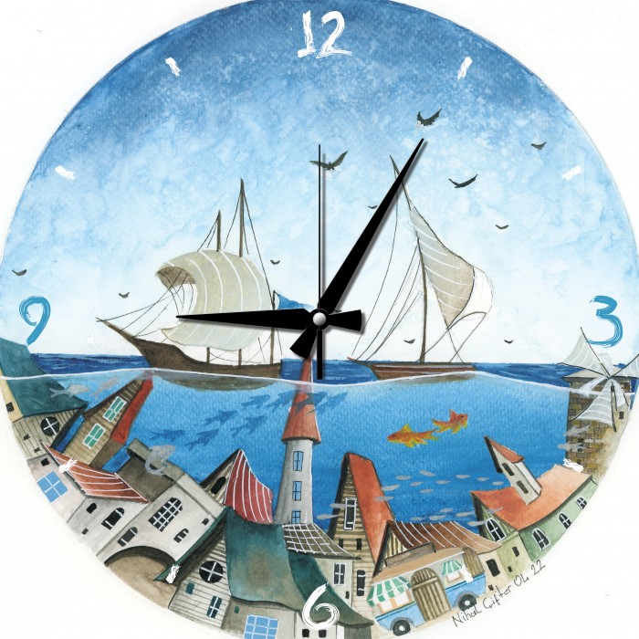 Puzzle sat - Aqua grad