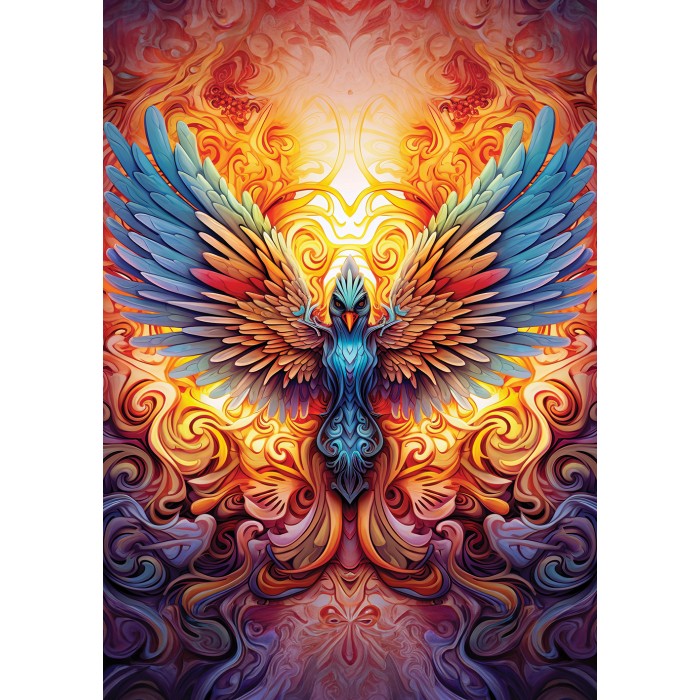 Puzzle Colorful Phoenix