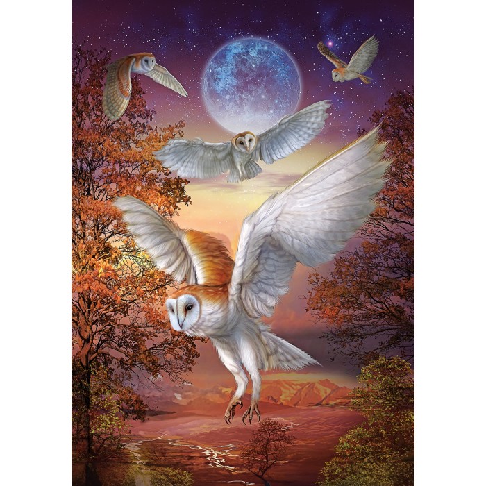 Puzzle Moonlight Owls