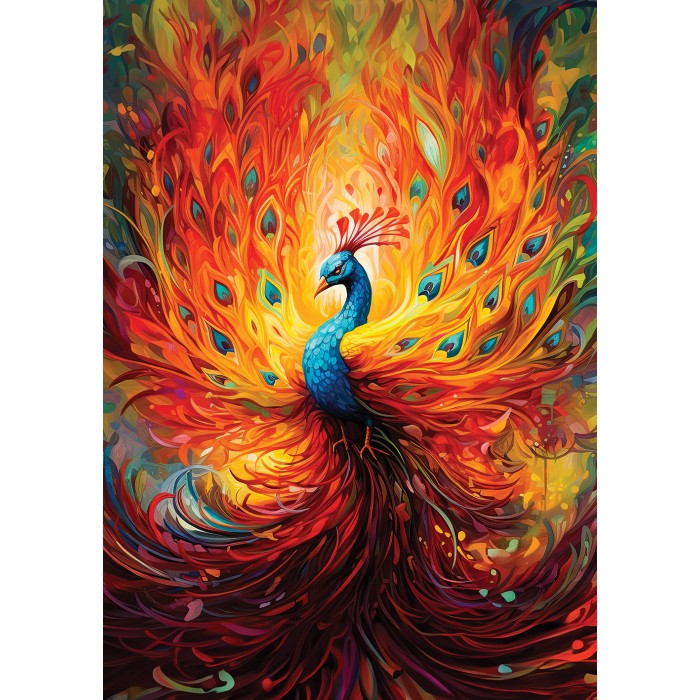 Puzzle Colorful Peacock