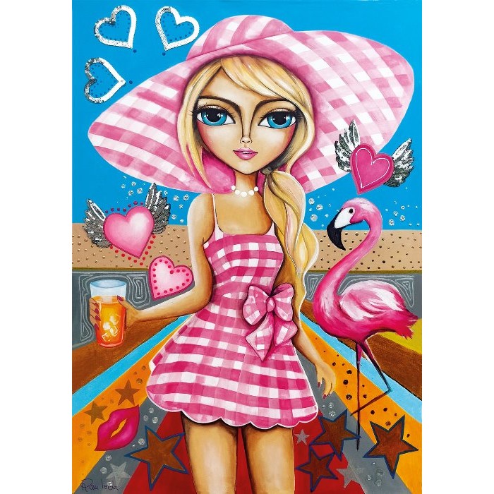 Puzzle Dama u ružičastom