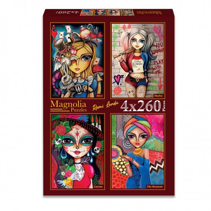 4 puzzle - Romi Lerda - Alice - Harley - Catrina - The Brunette