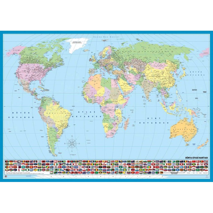 Puzzle Karta svijeta (na turskom)
