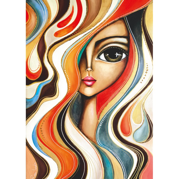 Puzzle Djevojka s valovitom kosom
