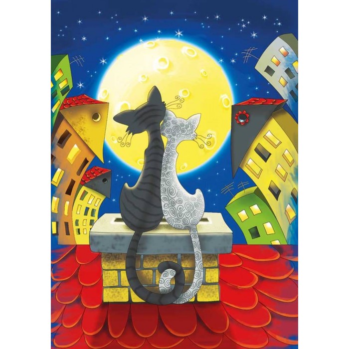 Puzzle Cats on the Roof