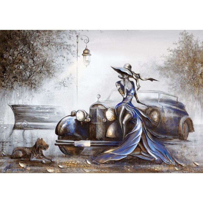 Puzzle Lady in Blue