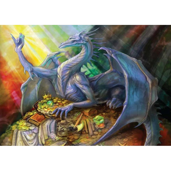 Puzzle Blue Dragon and Treasure