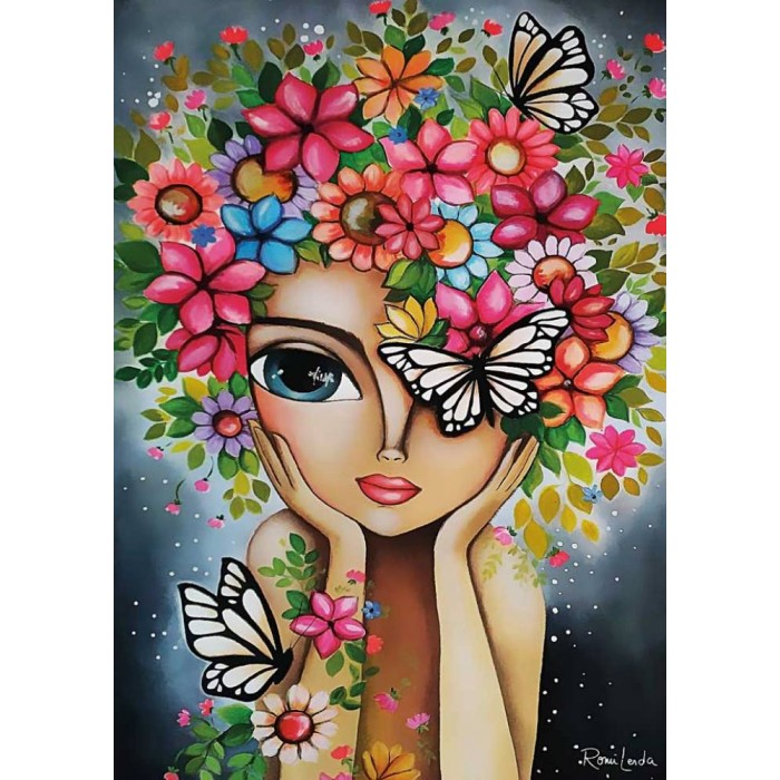 Puzzle Lady with Flowers - Romi Lerda Special Edition