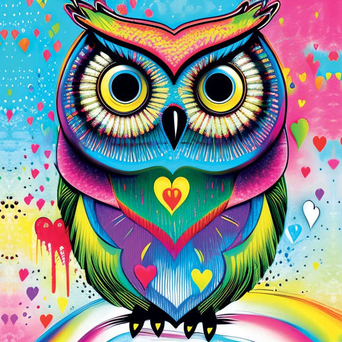 Puzzle Pop-art Owl