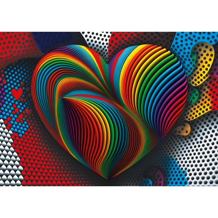 Puzzle Rainbow Heart