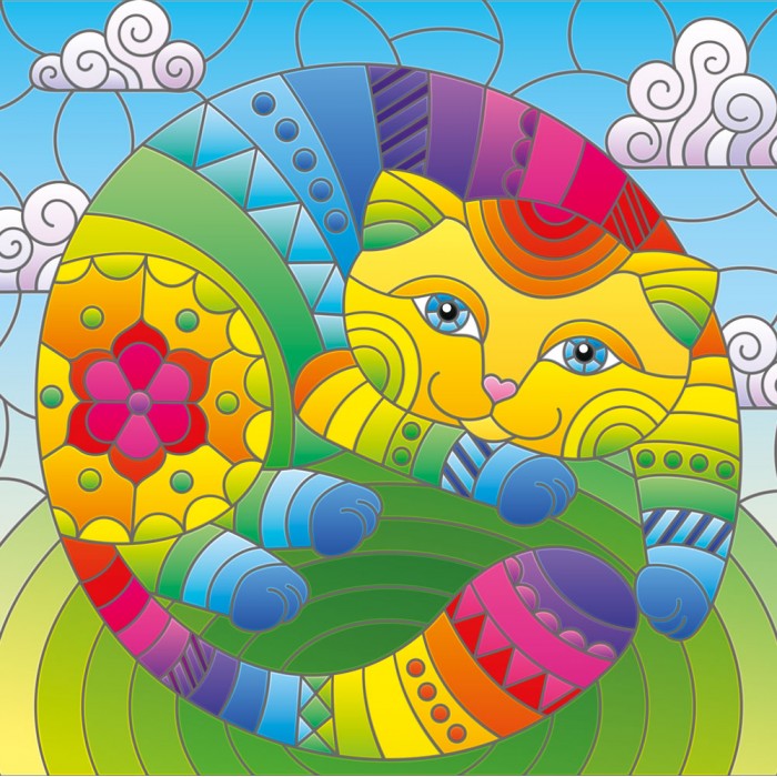 Puzzle Cat in the Circle