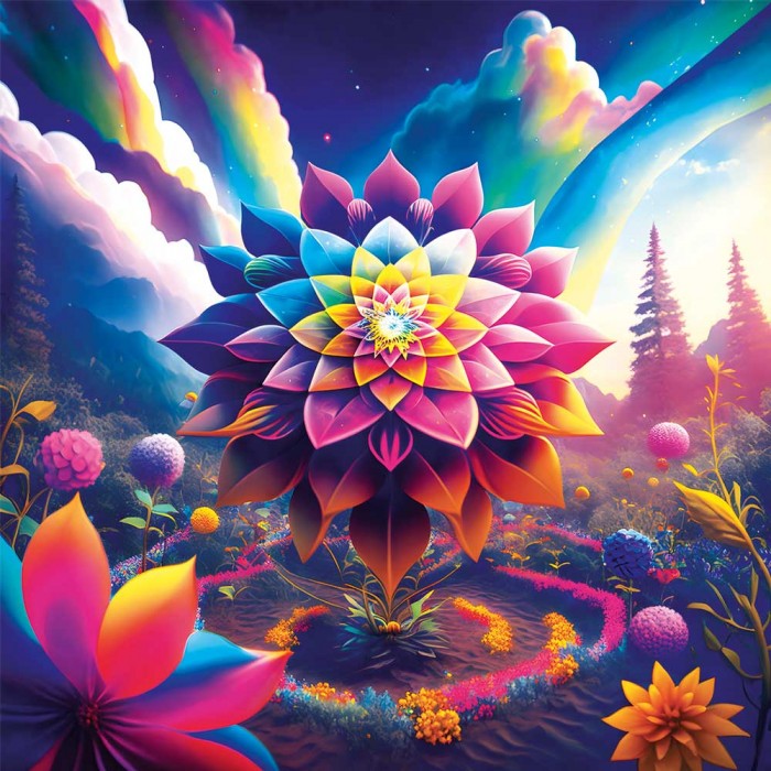 Puzzle Sacred Geometry Flower