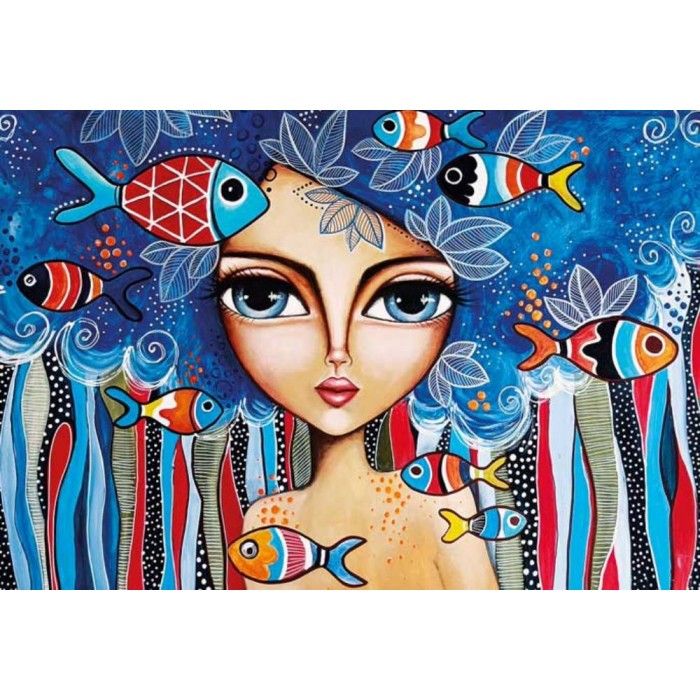 Puzzle Lady with Fish