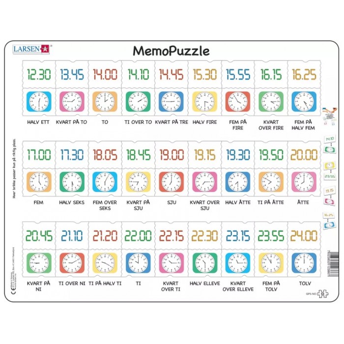 Puzzle s okvirom - MemoPuzzle (na norveškom)