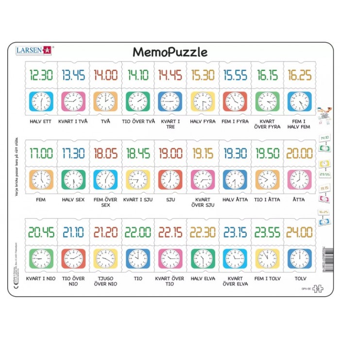 Puzzle s okvirom - MemoPuzzle (na švedskom)