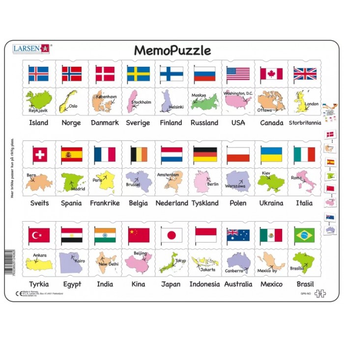 Puzzle s okvirom - MemoPuzzle (na norveškom)