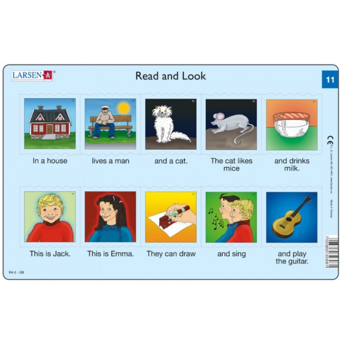 Puzzle s okvirom - 2 puzzle s okvirom - Read and Look 11-12 (na engleskom)
