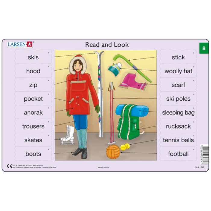 Puzzle s okvirom - Read and Look 8 (na engleskom)